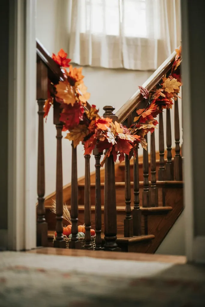 Autumn Leaf Garland Display