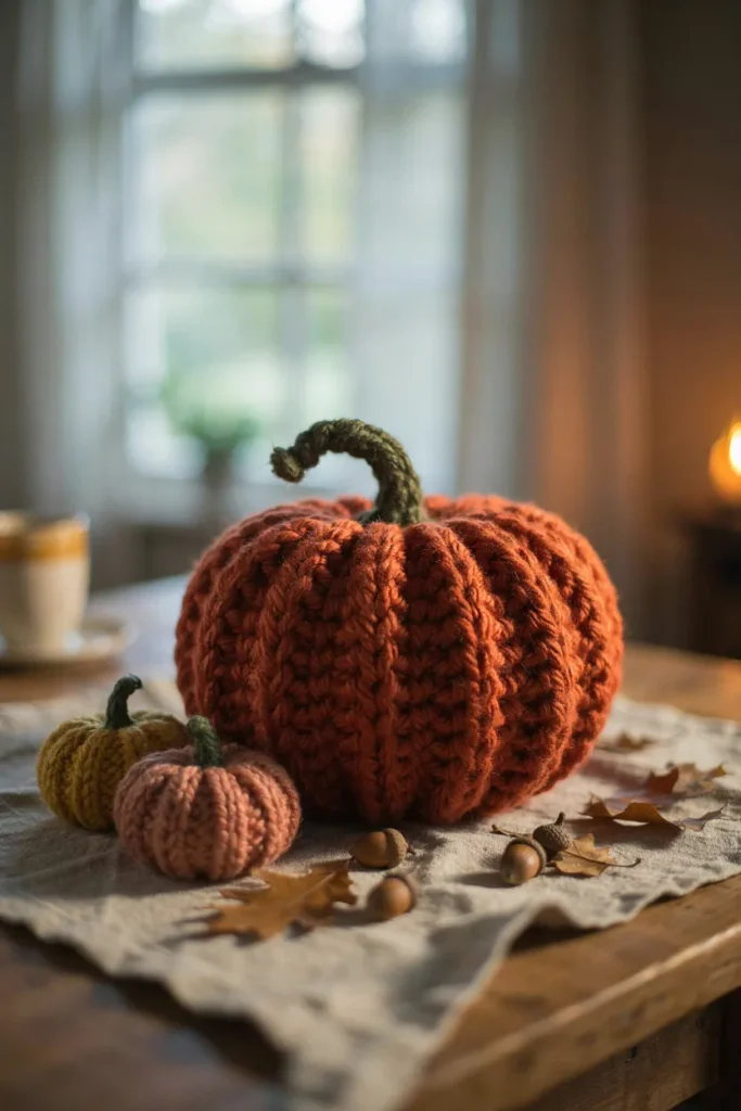 Chunky Yarn Crochet Pumpkin
