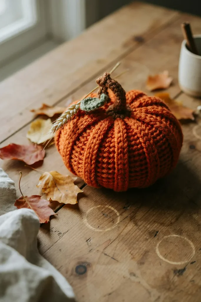 Classic Ribbed Crochet Pumpkin