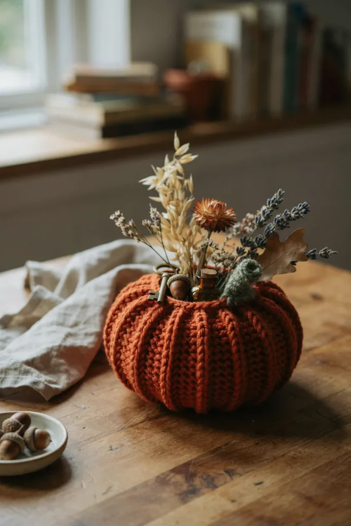 Crochet Pumpkin Basket