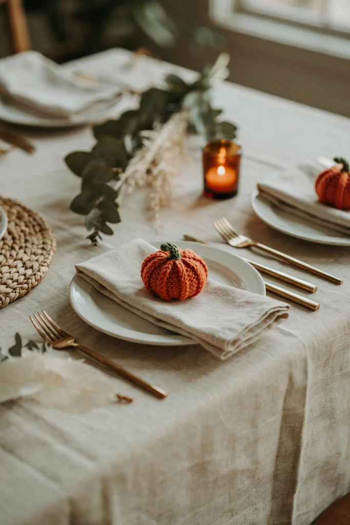 Crochet Pumpkin Napkin Rings