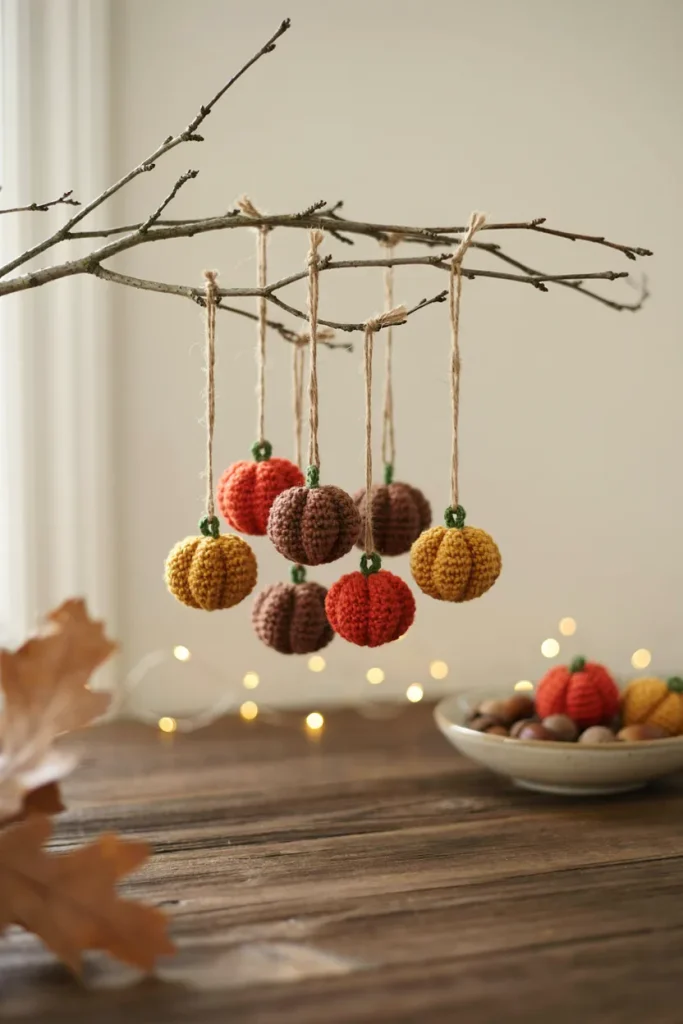Crochet Pumpkin Ornament Set Cozy Crochet Pumpkin Ideas