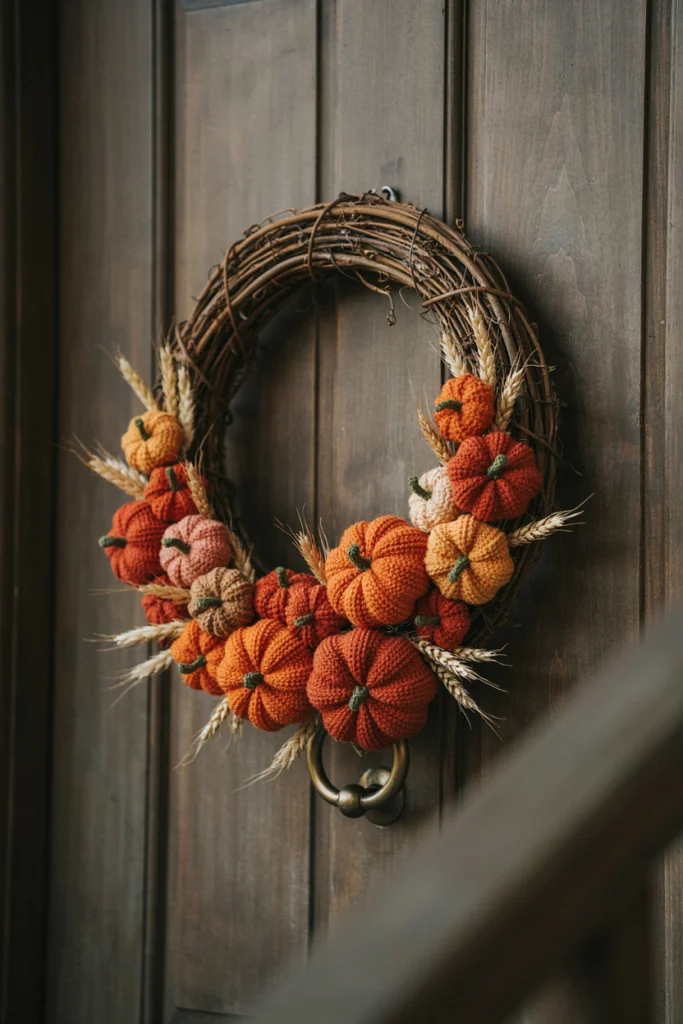  Crochet Pumpkin Wreath