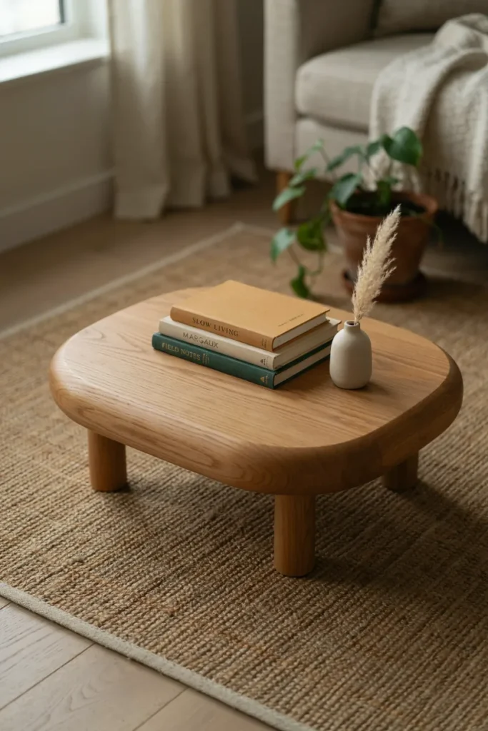 Curved Coffee Table Statement Piece