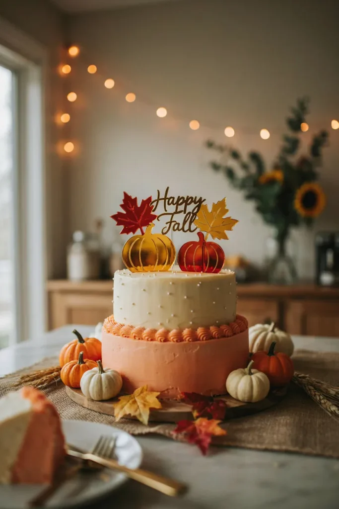 Custom Fall Cake Toppers