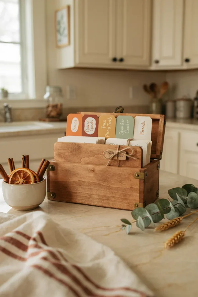 Custom Fall Recipe Box Labels