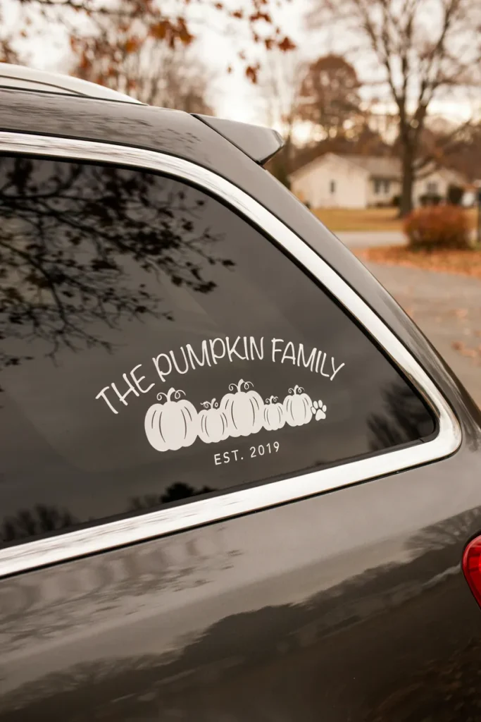 Fall-Themed Vinyl Car Decals