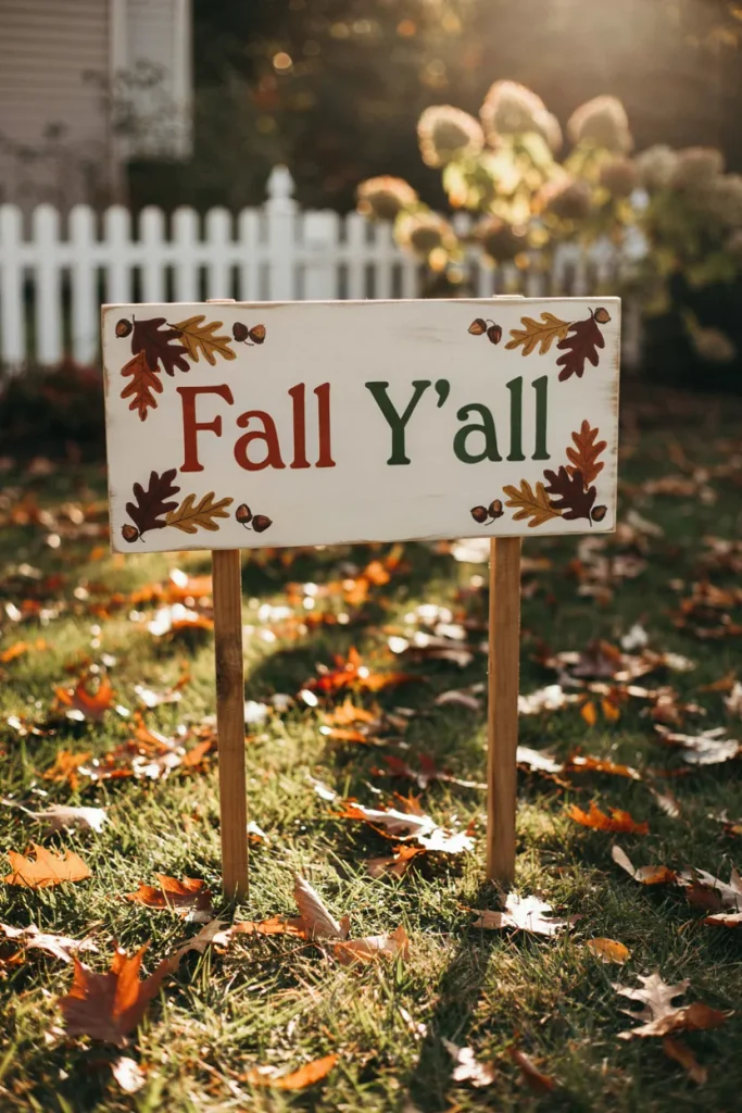 Fall Vinyl Sign for the Yard