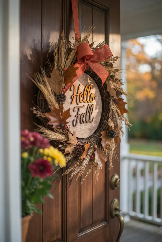  Fall Vinyl Wreath Sign Cozy Cricut Fall