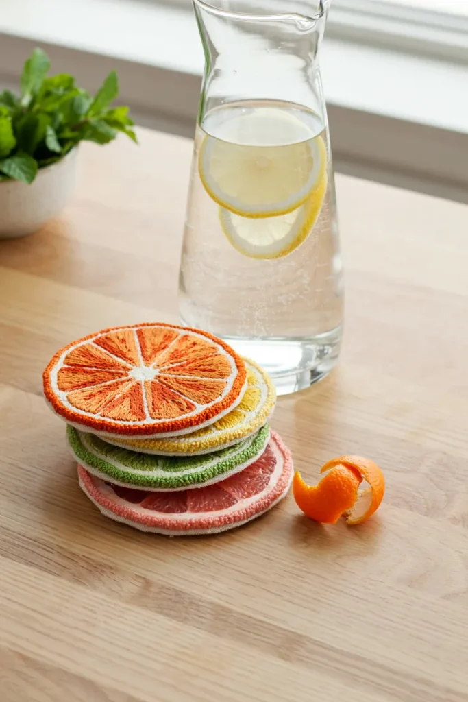  Fruit Slice Coaster Set
