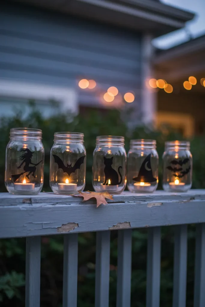  Halloween Mason Jar Luminaries