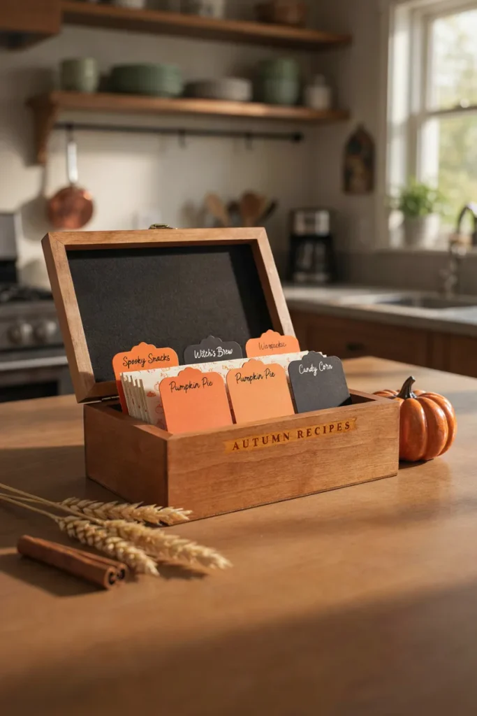Halloween Recipe Box and Labels