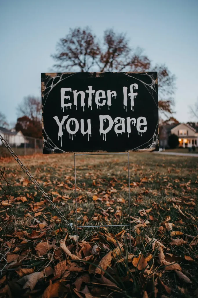 Halloween Vinyl Sign for Outdoor Yard