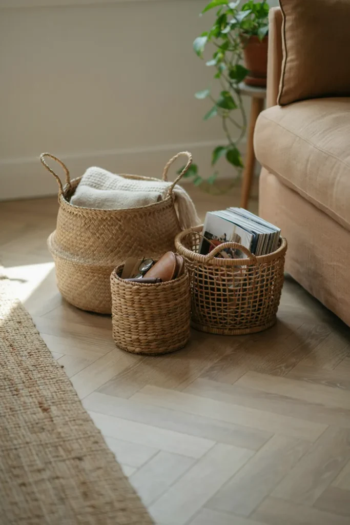 Handwoven Basket Storage