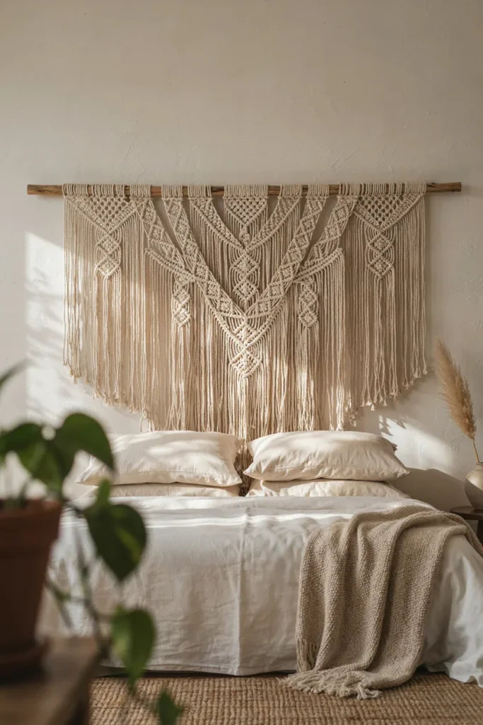 Large Statement Macrame Headboard