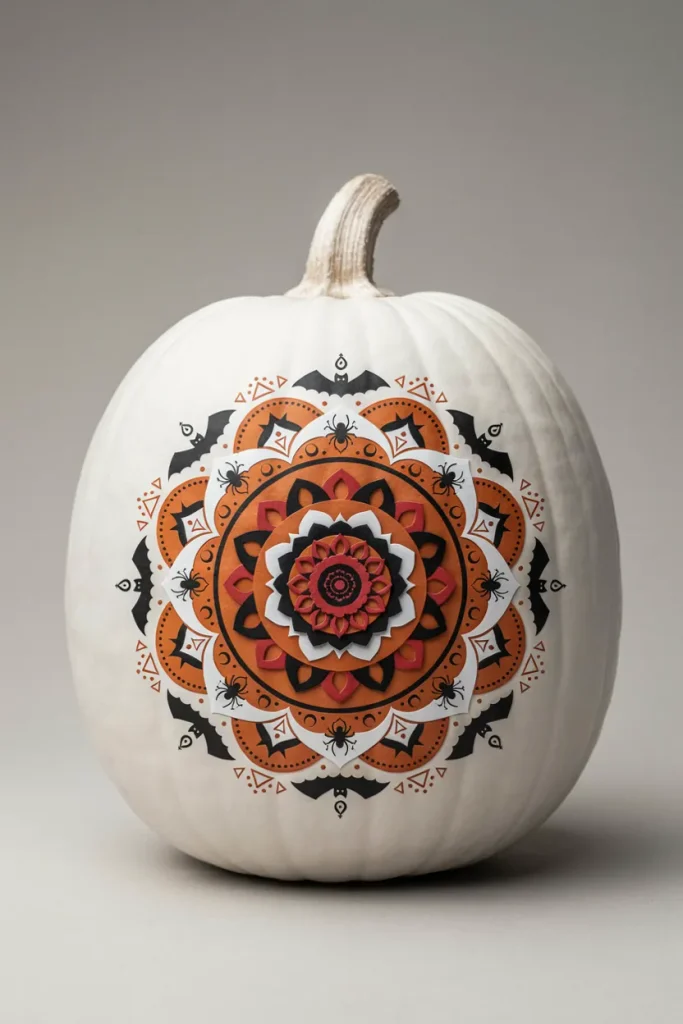  Layered Mandala Pumpkin Design
