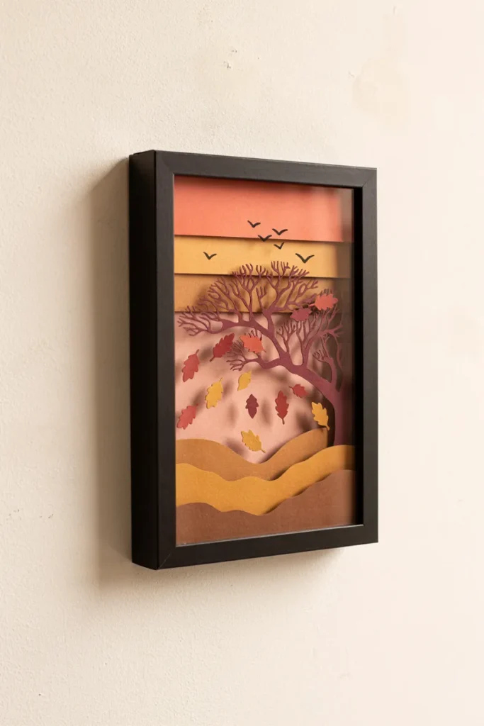 Layered Paper Fall Wall Art