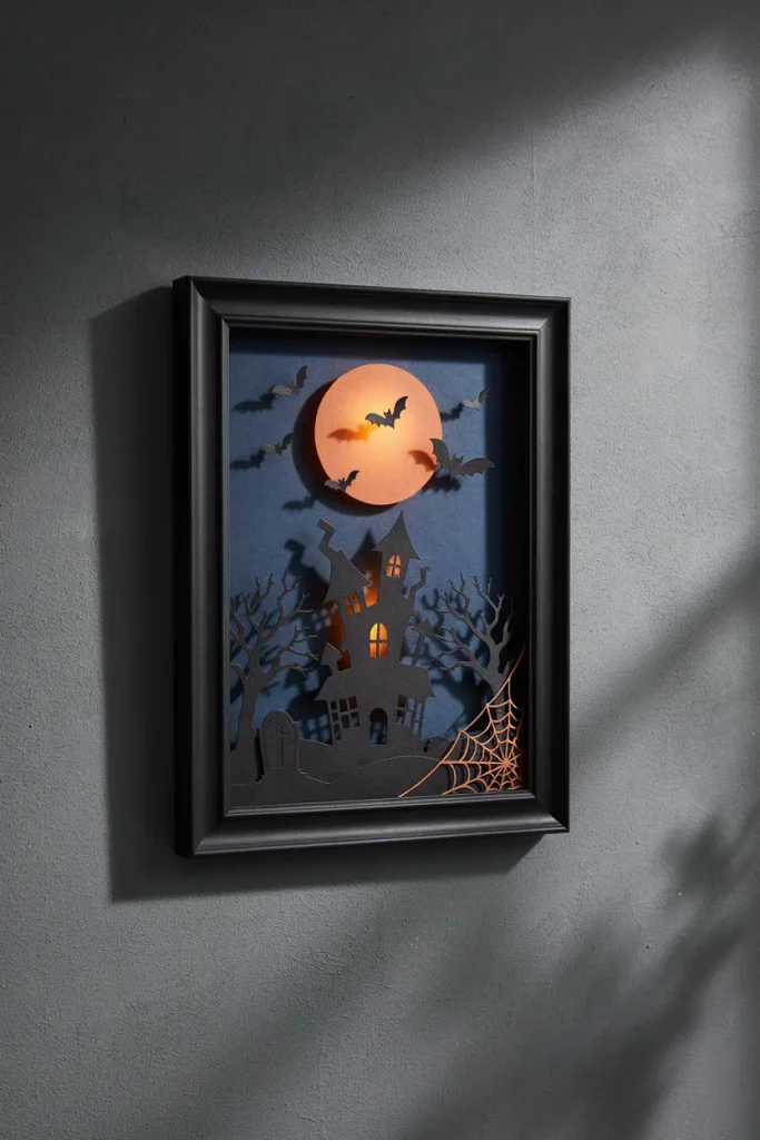 Layered Paper Halloween Wall Art Cricut Halloween Projects 