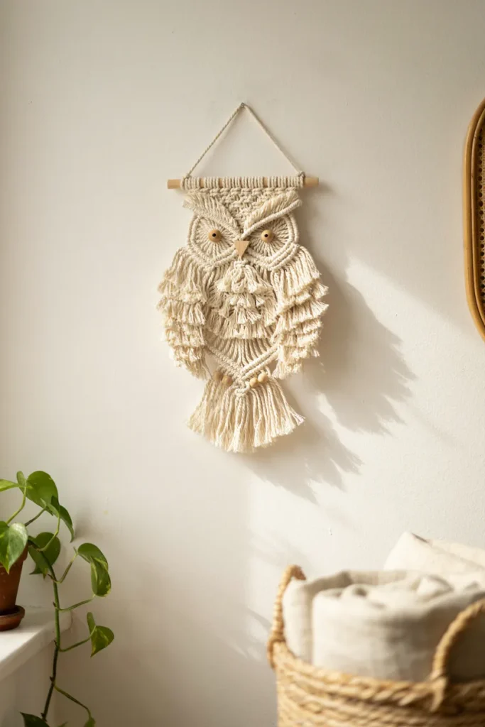 Macrame Owl Wall Hanging