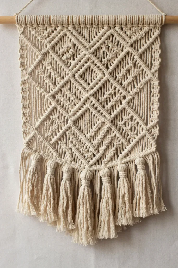 Macrame Wall Hanging with Tassels