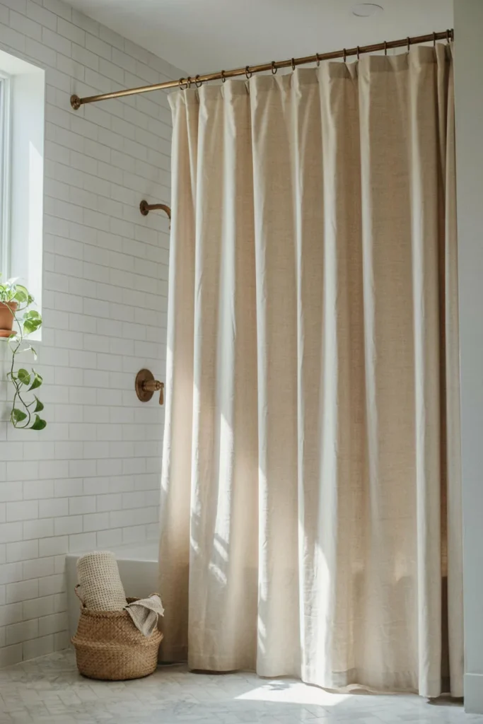 Natural Fiber Shower Curtain