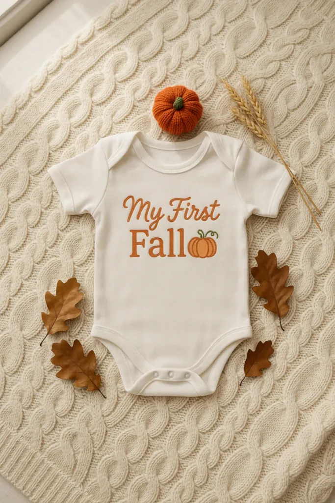 Personalized Fall Baby Onesies