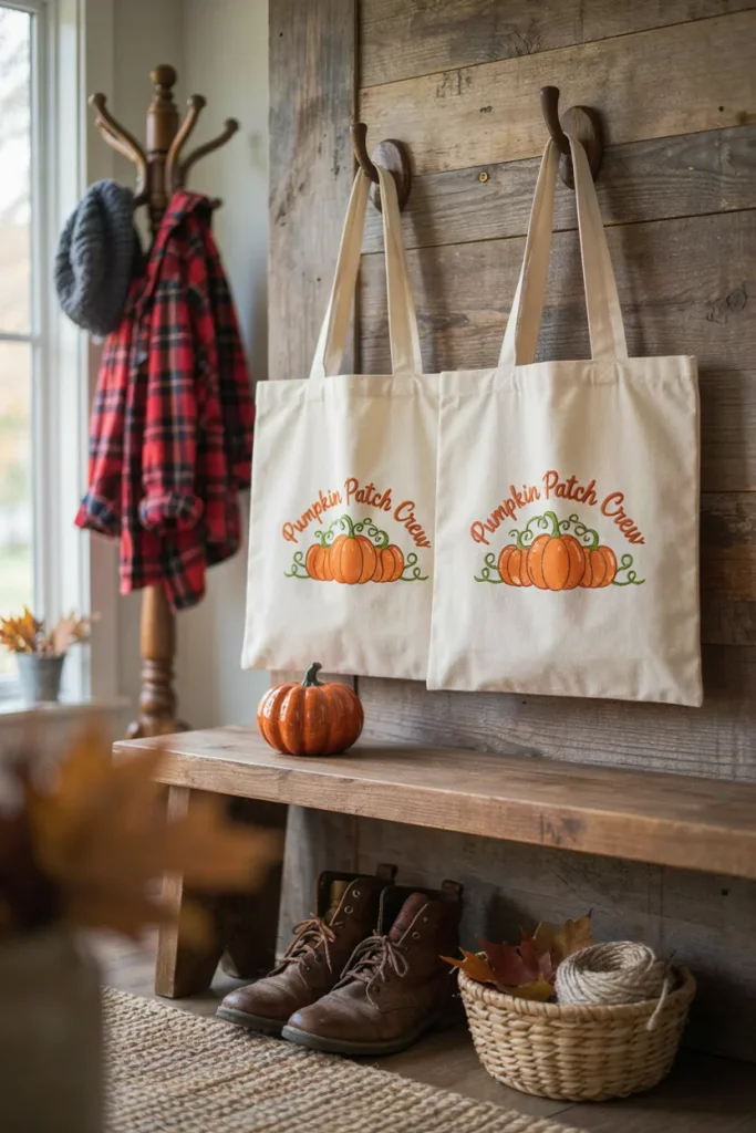 Personalized Fall Tote Bags