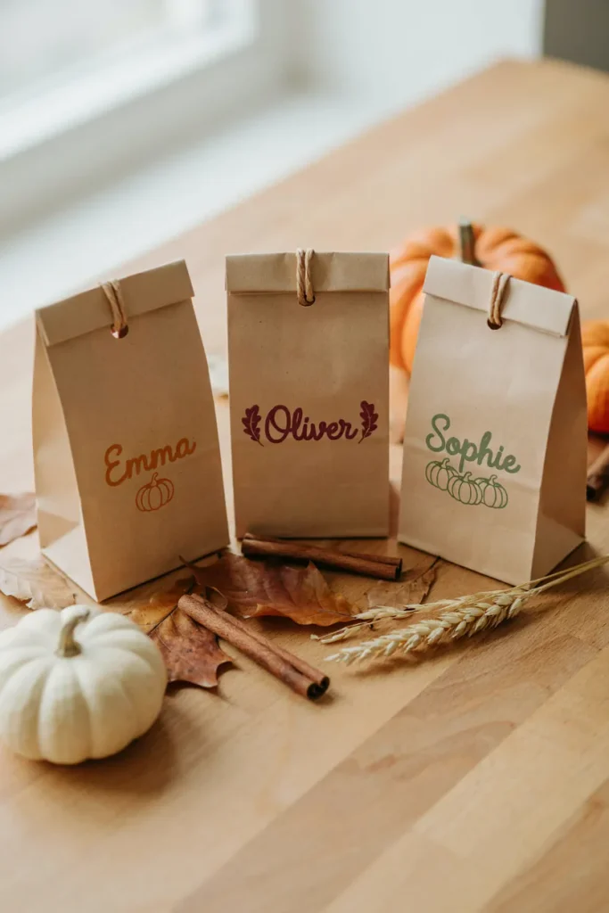 Personalized Fall Trick-or-Treat Bags