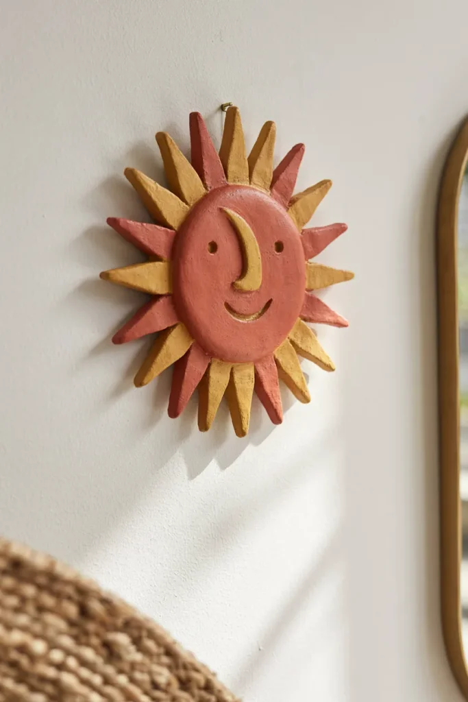  Plaster Wall Hanging Sun Face Kit
