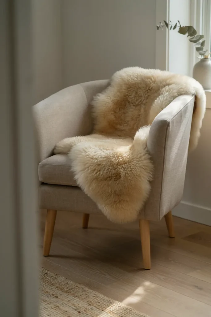 Sheepskin Throw Accent