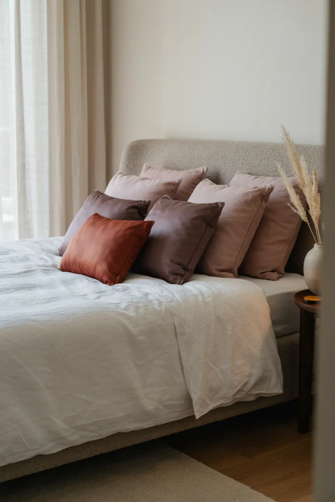 Silk Plum Throw Pillows