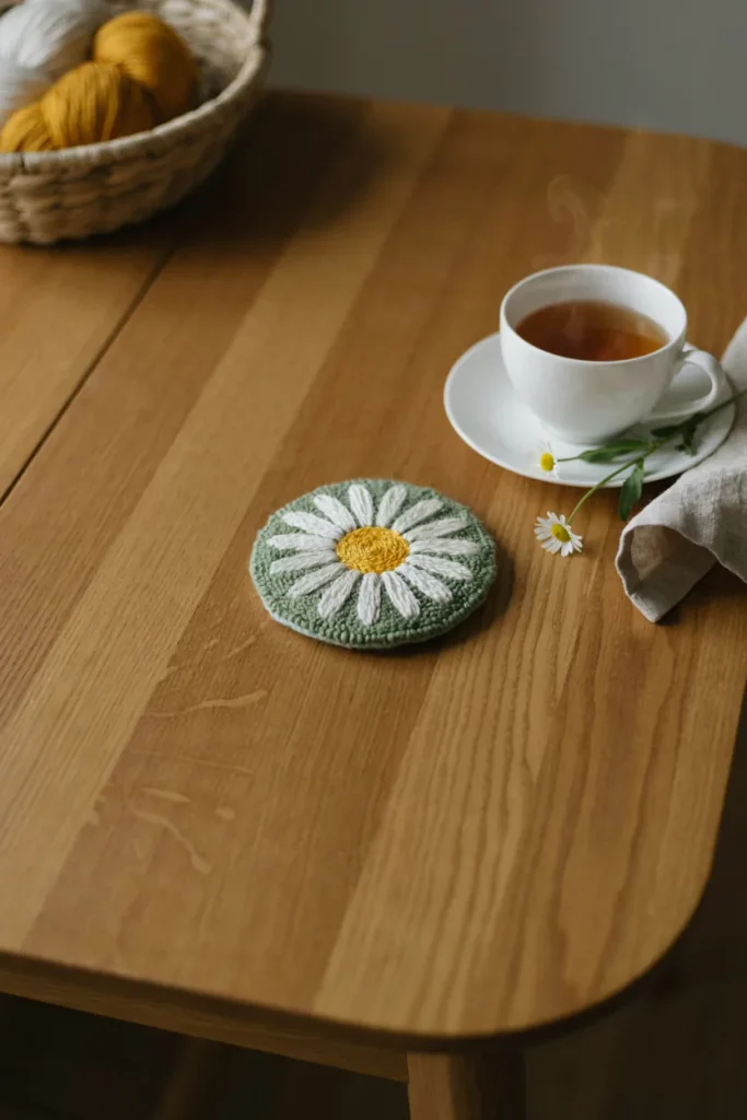 Simple Flower Motif Coaster