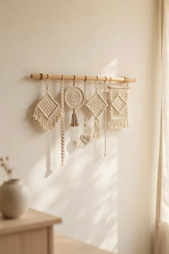 Small Boho Accent Macrame Pieces