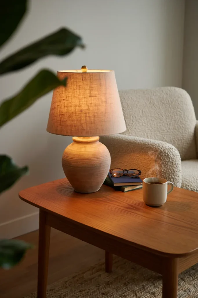 Statement Table Lamp with Textured Base