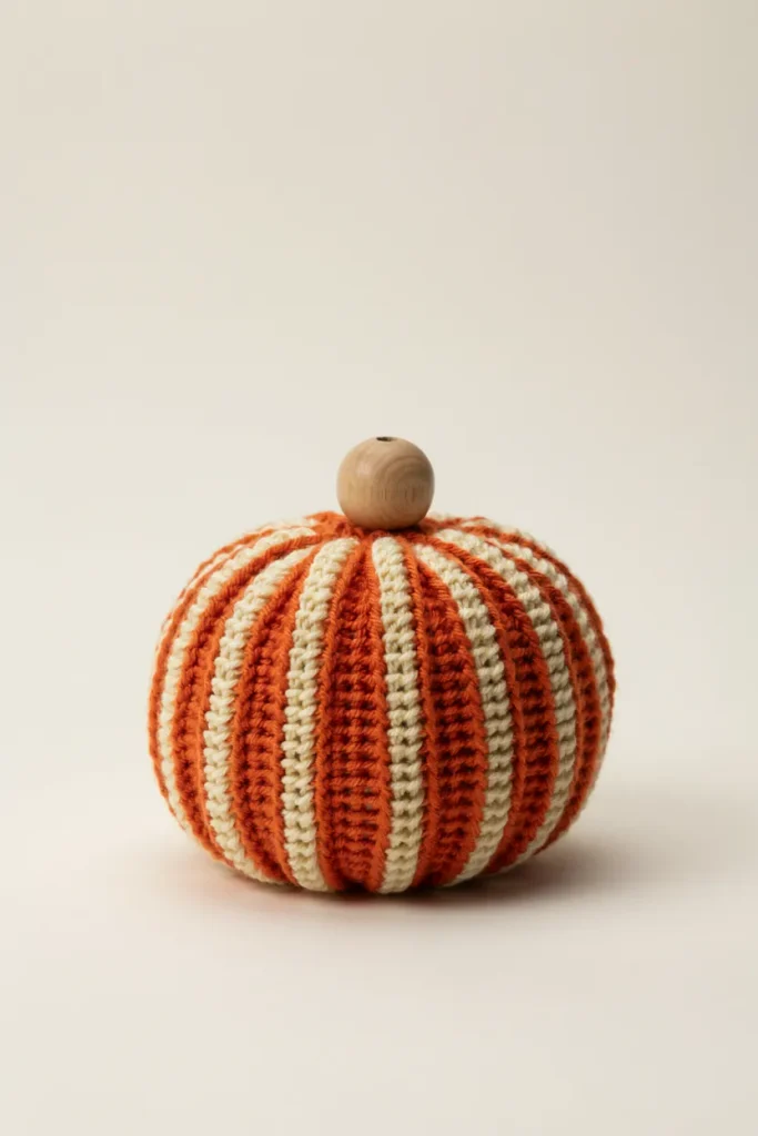 Striped Crochet Pumpkin