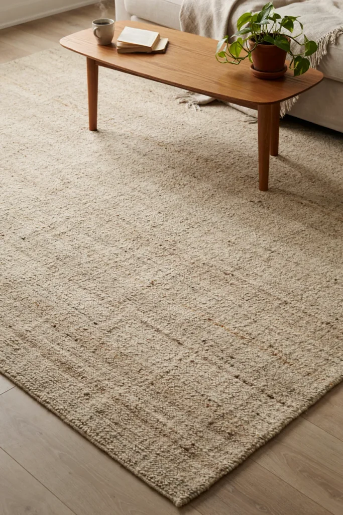 Textured Wool Area Rug