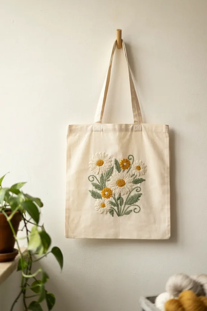 Tufted Tote Bag Accent