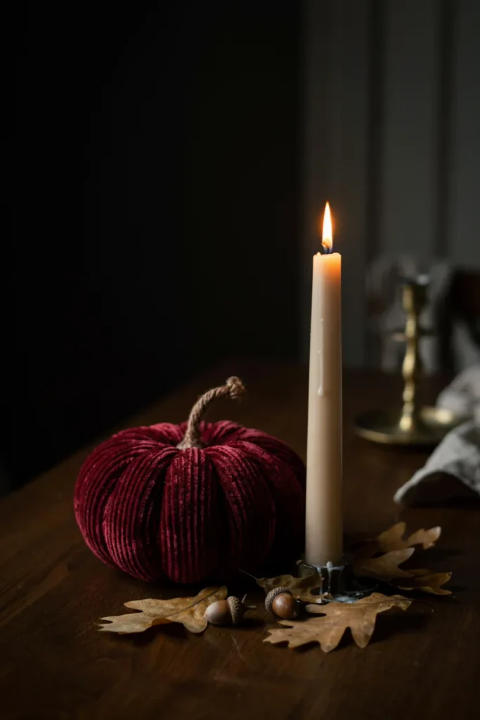 Velvet-Look Yarn Crochet Pumpkin