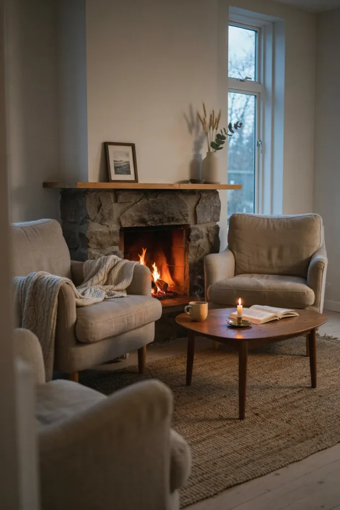 Warm Fireplace Focal Point