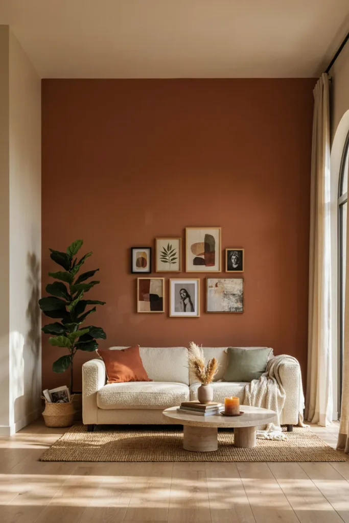  Warm Terracotta Accent Wall