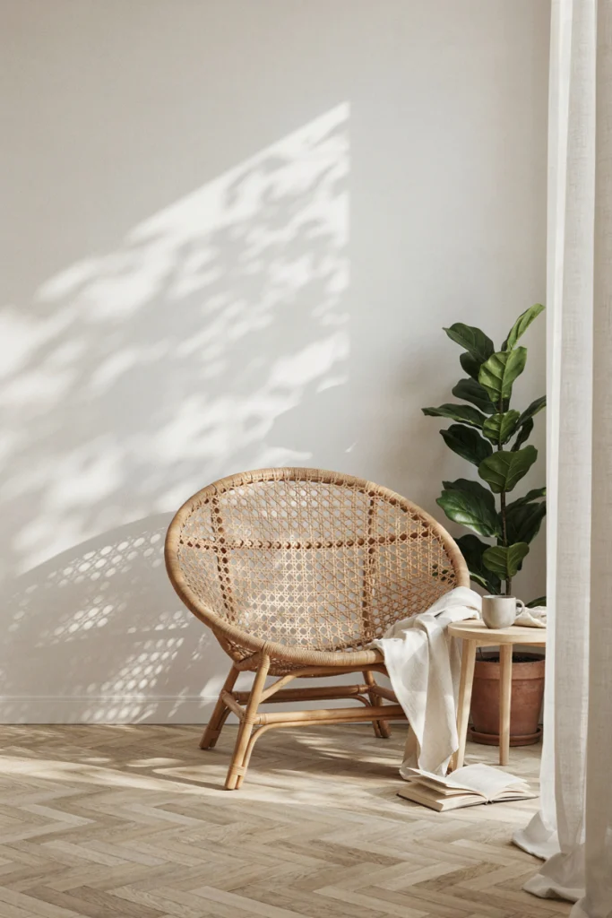 Woven Rattan Chair Accent