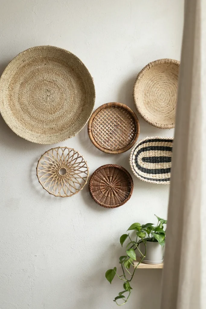 Woven Wall Basket Display